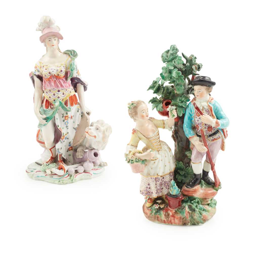 TWO DERBY FIGURES LATE 18TH CENTURY 36e158
