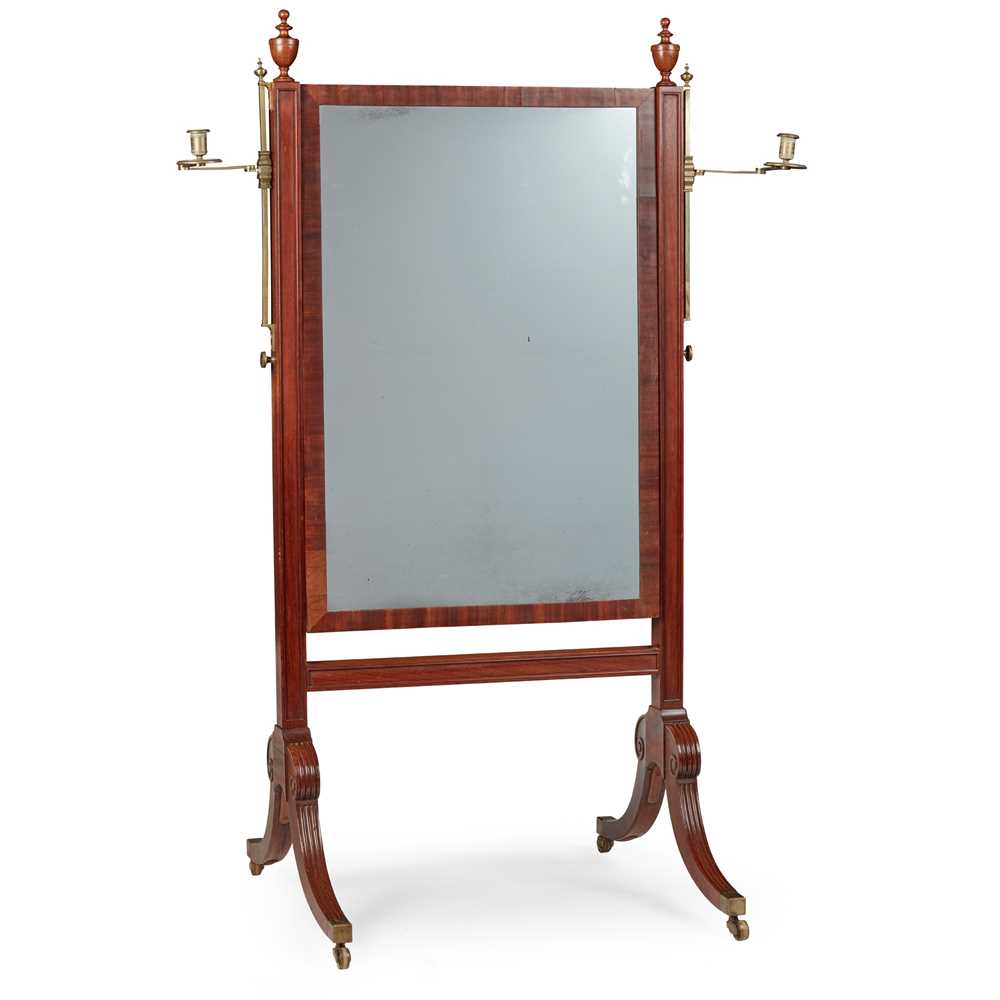 REGENCY MAHOGANY CHEVAL MIRROR  36e1d3