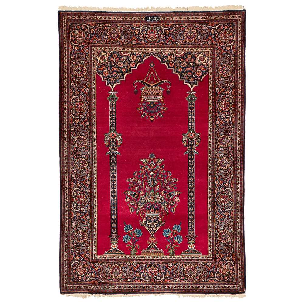 KASHAN PRAYER RUG CENTRAL PERSIA  36e31b