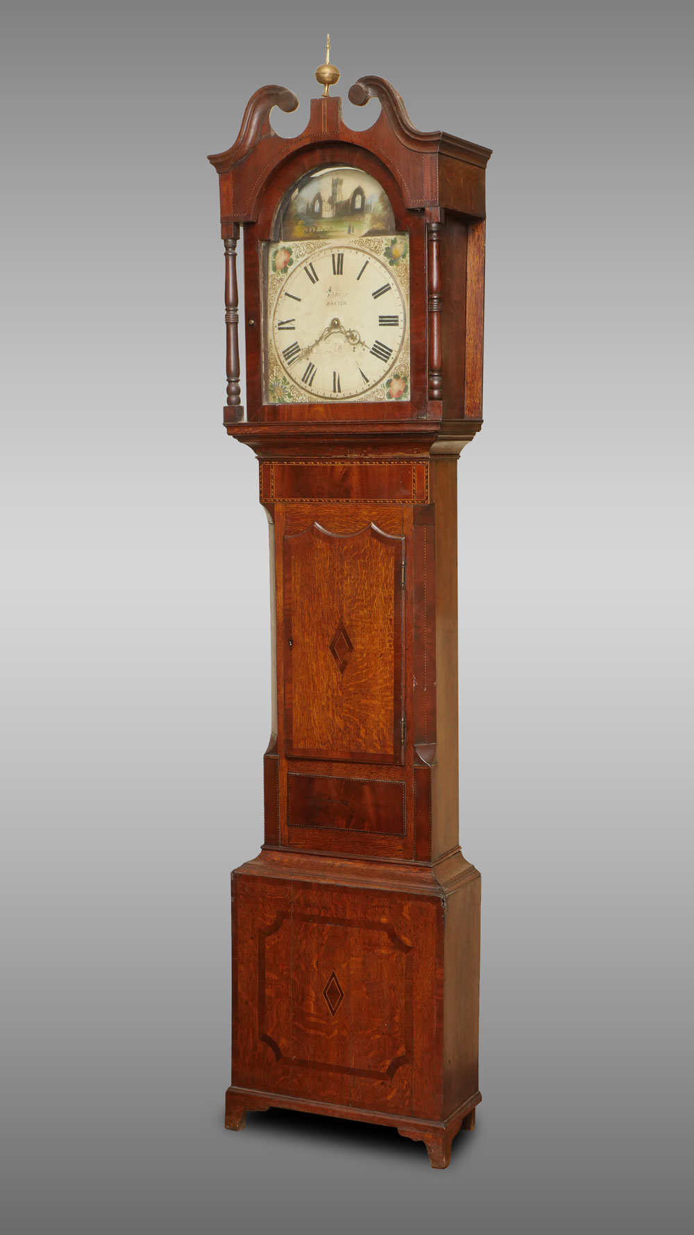 19TH CENTURY BARTON LONG CASE CLOCK: