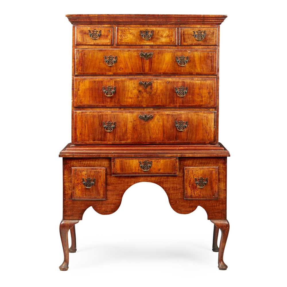 GEORGE I WALNUT CHEST ON STAND EARLY 36e3c5