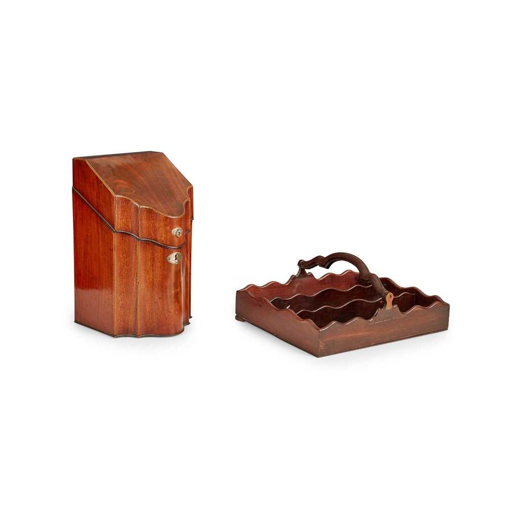 GEORGE III MAHOGANY KNIFE BOX AND 36e3f8