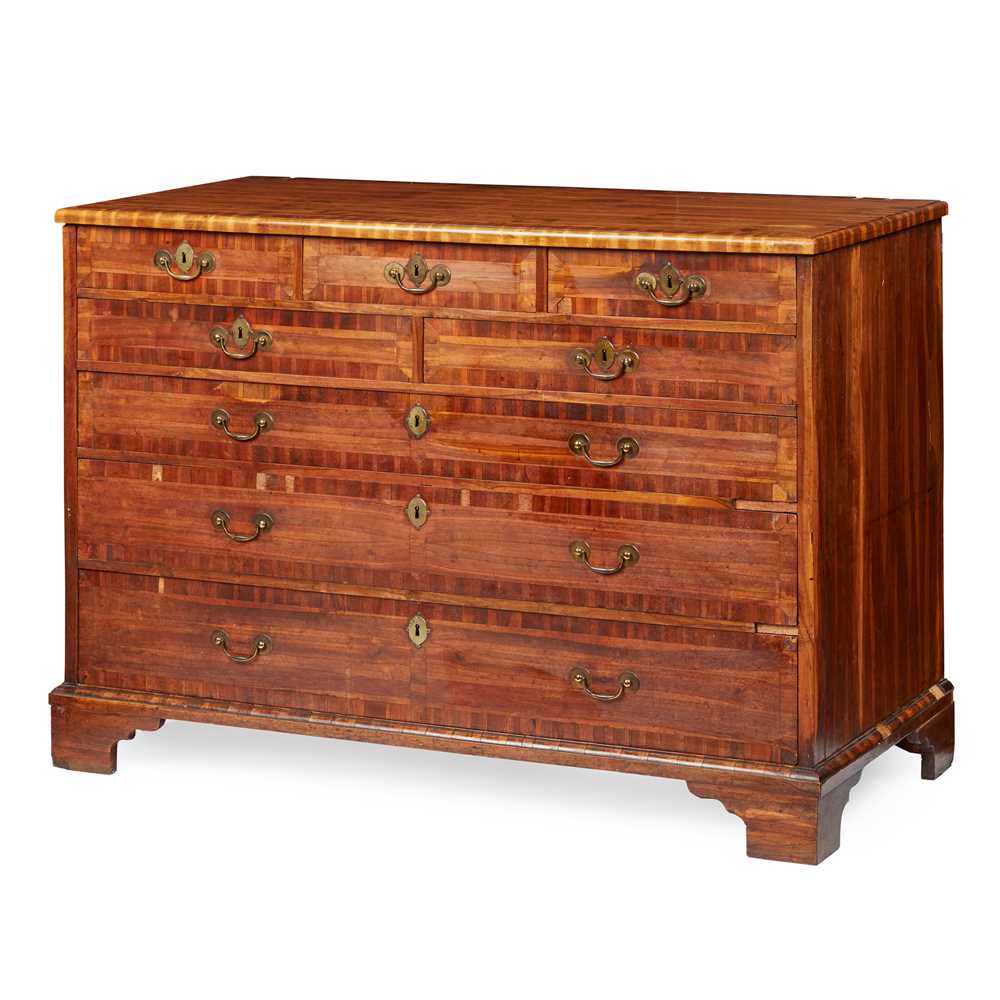 RARE SCOTTISH BROOM WOOD VENEERED CHEST