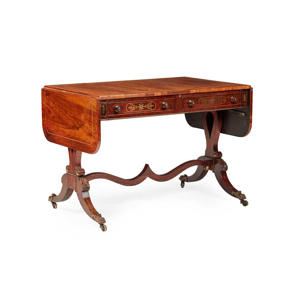 Y REGENCY ROSEWOOD AND BRASS INLAID 36e473