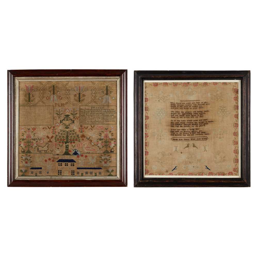 TWO SCOTTISH NEEDLEWORK SAMPLERS EARLY 36e48e