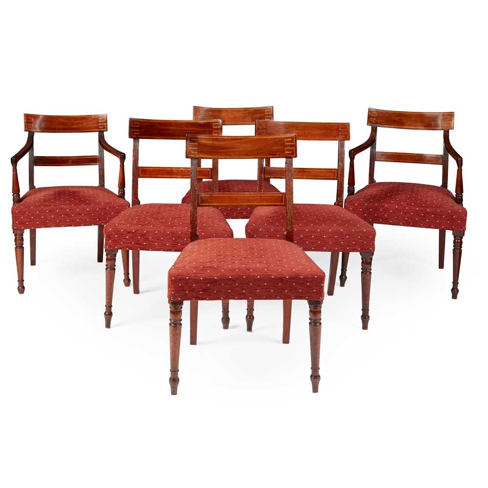 SET OF SIX REGENCY MAHOGANY DINING