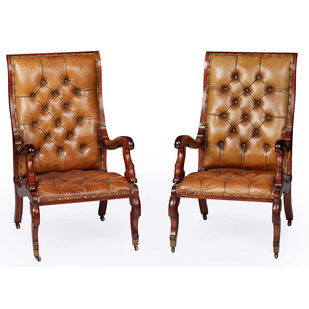 PAIR OF GEORGE IV MAHOGANY 'DAWS