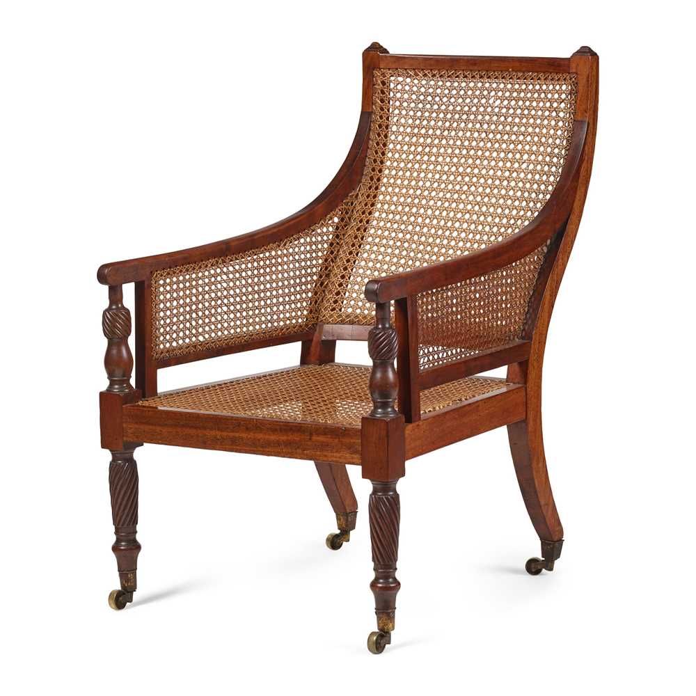 IRISH REGENCY MAHOGANY BERGÈRE
EARLY