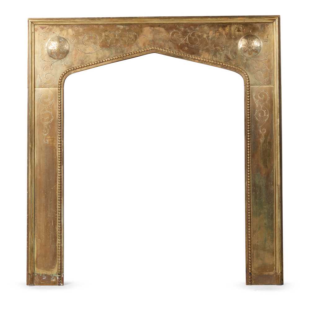 LATE GEORGIAN/ REGENCY BRASS FIREPLACE