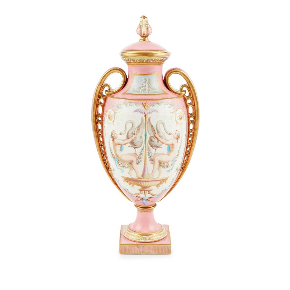 MINTON PINK GROUND VASE AND COVER
CIRCA