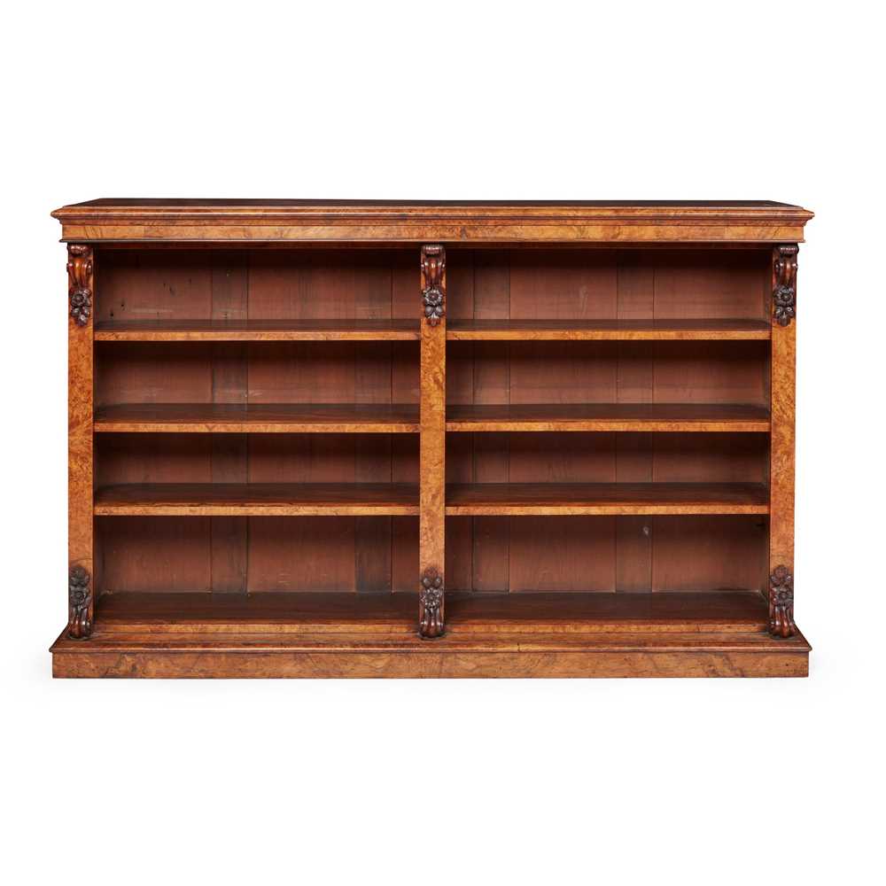 VICTORIAN WALNUT LOW OPEN BOOKCASE MID 36e536