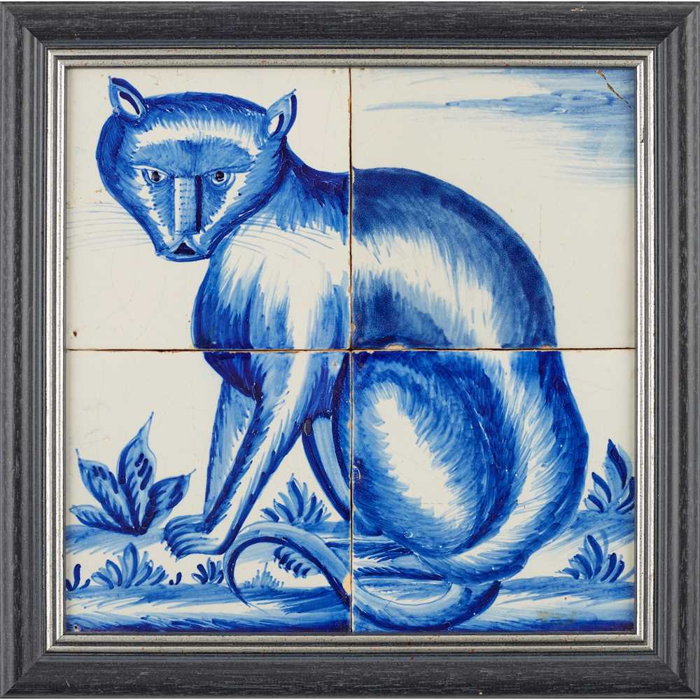 DELFT TILE PICTURE OF A SEATED