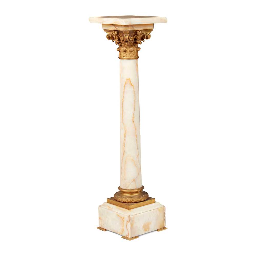 FRENCH GILT BRONZE AND ONYX PEDESTAL LATE 36e5c9