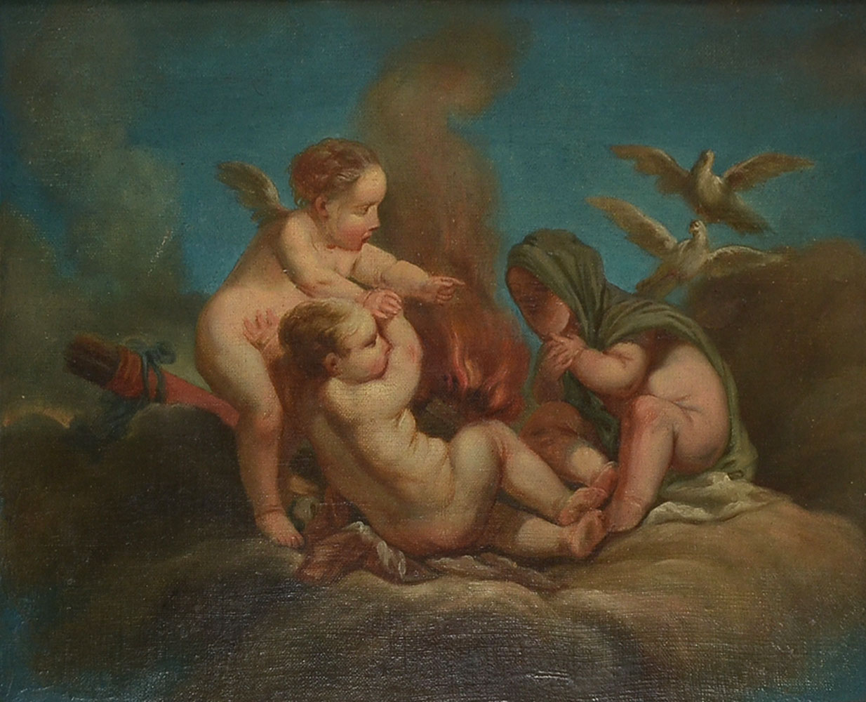 19th C. ALLEGORICAL PAINTING BY