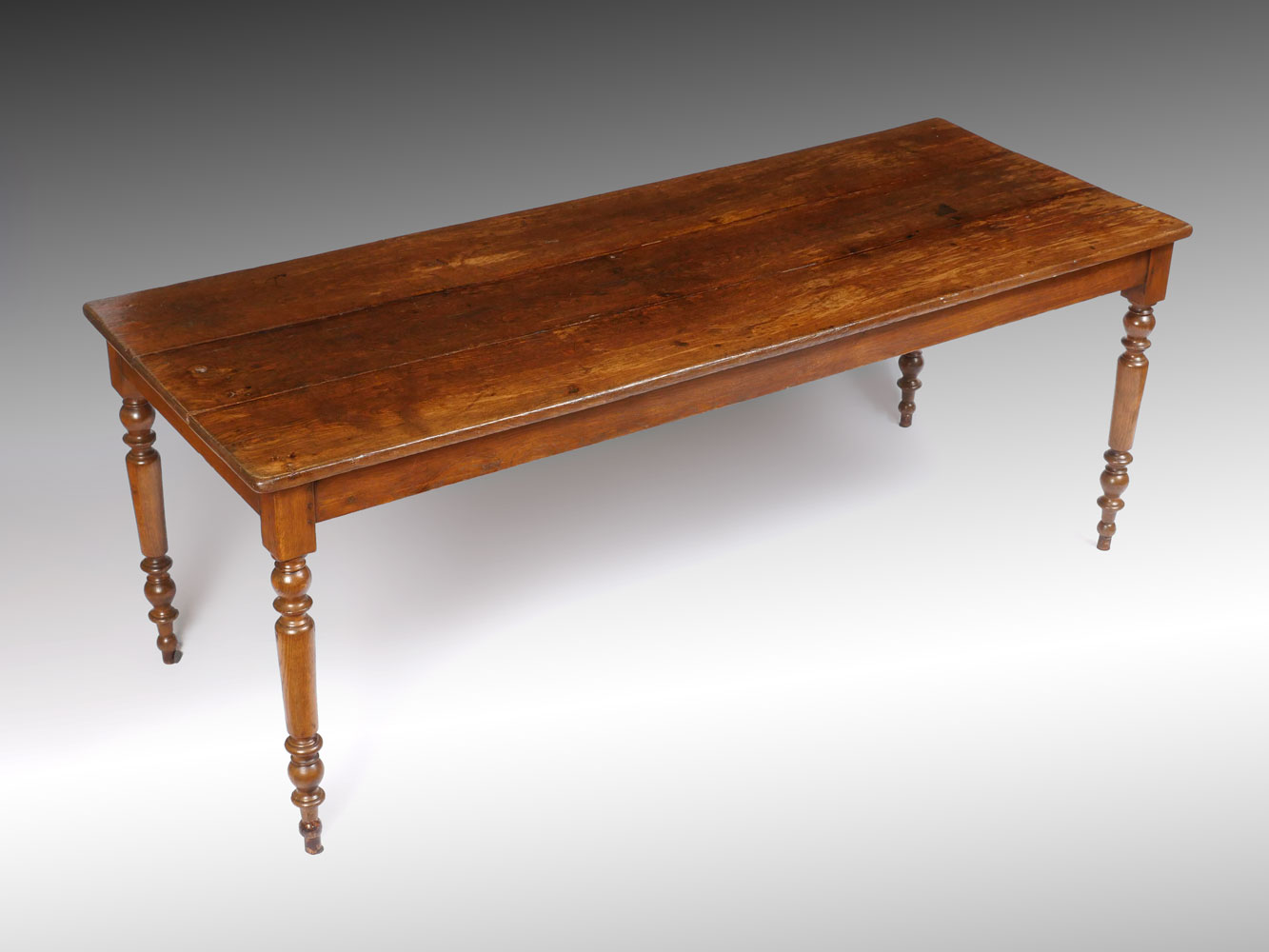 MID 19TH CENTURY OAK FARM TABLE  36e636