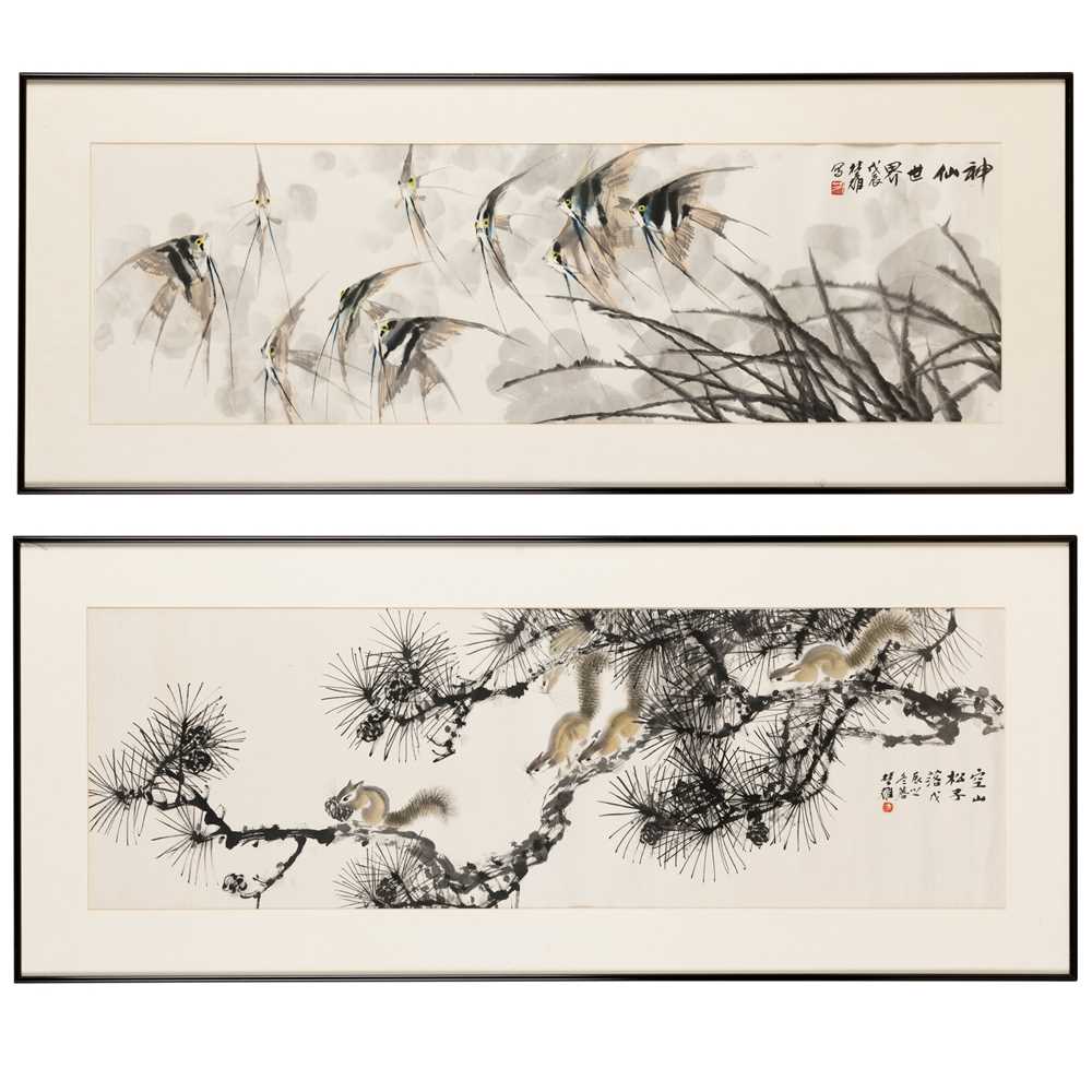 FANG CHUXIONG 1950 TWO INK PAINTINGS 36e68f
