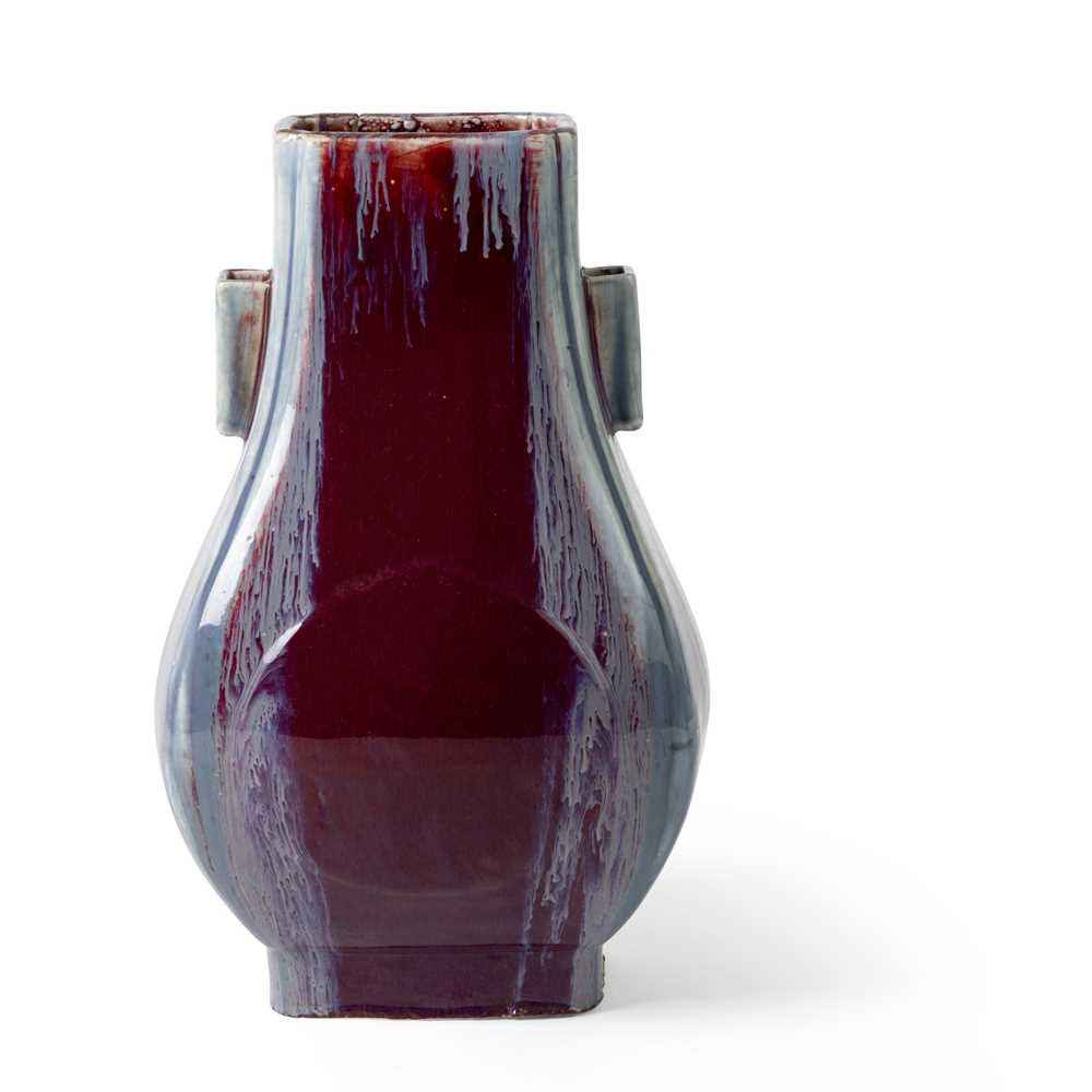 FLAMBÉ-GLAZED ARROW VASE, FANGHU
QING