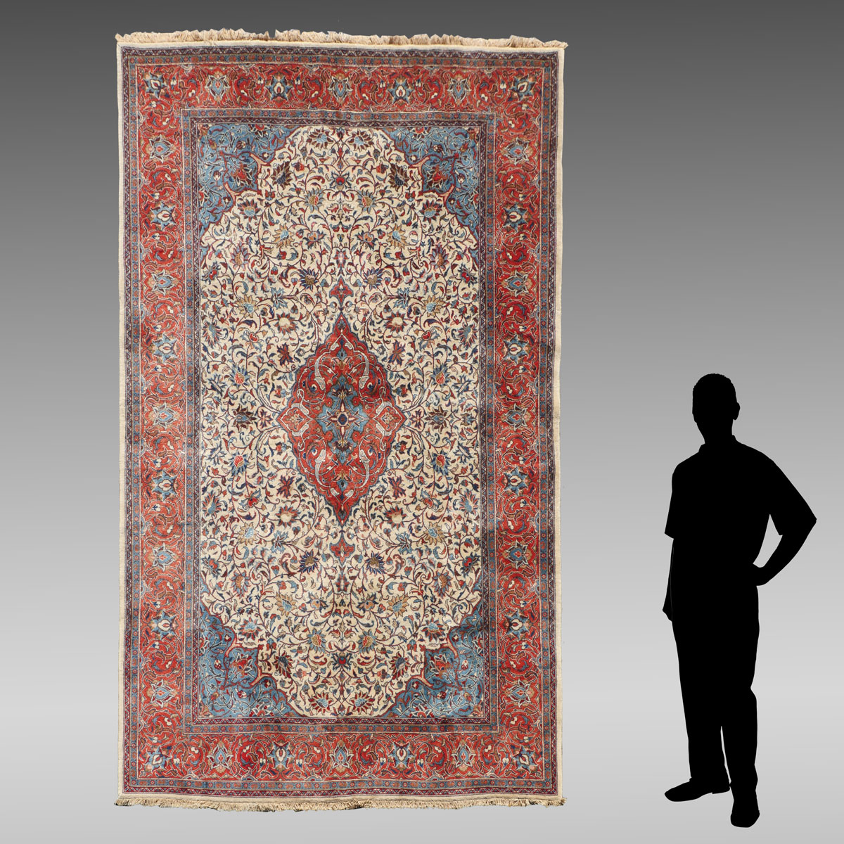 PERSIAN HAND KNOTTED WOOL RUG,