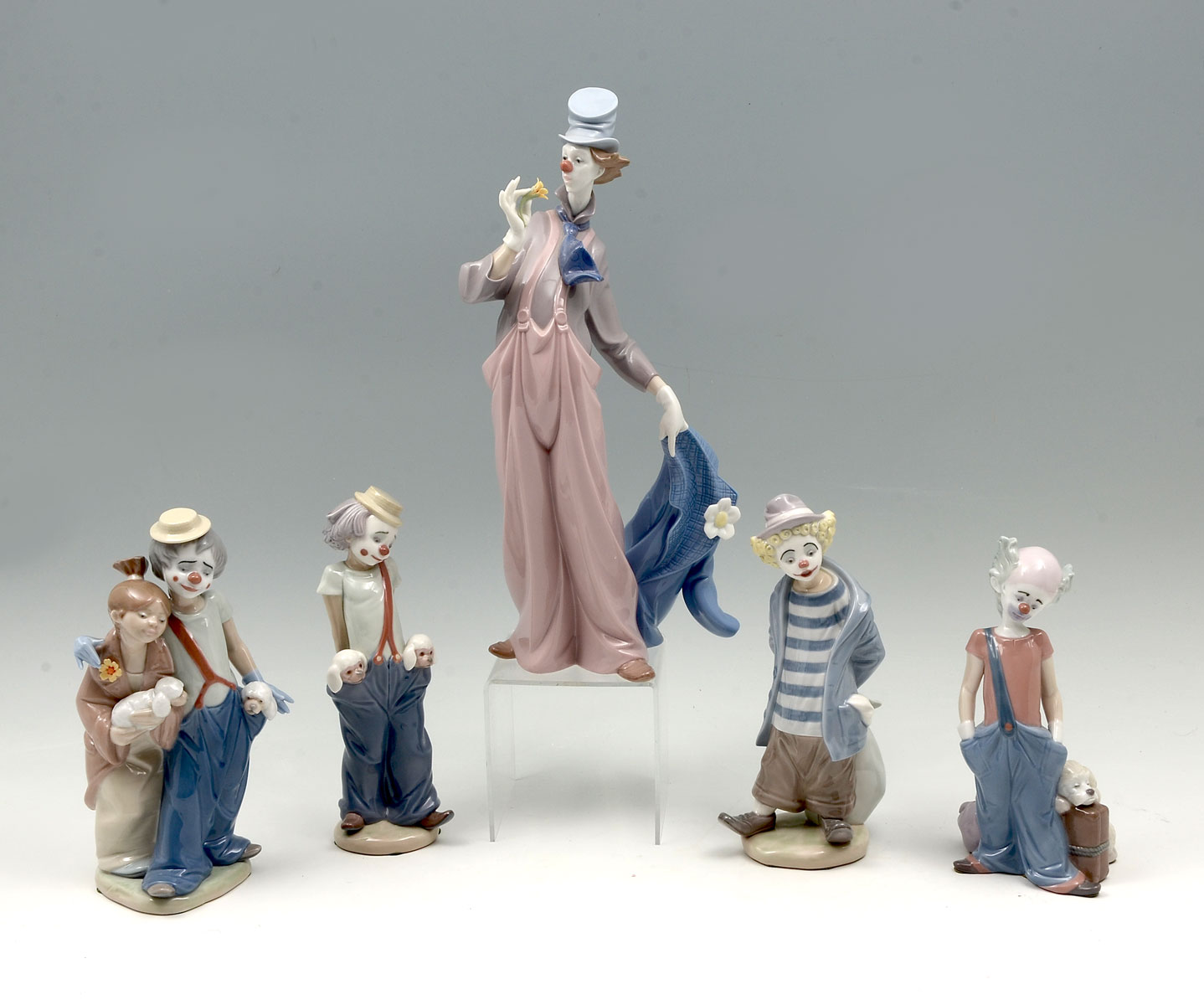 5 PC. LLADRO CLOWN COLLECTION: