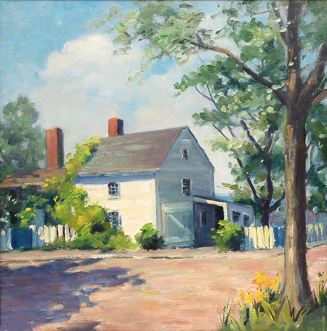 ROCKPORT SCHOOL PIGEON COVE PAINTING  36e815