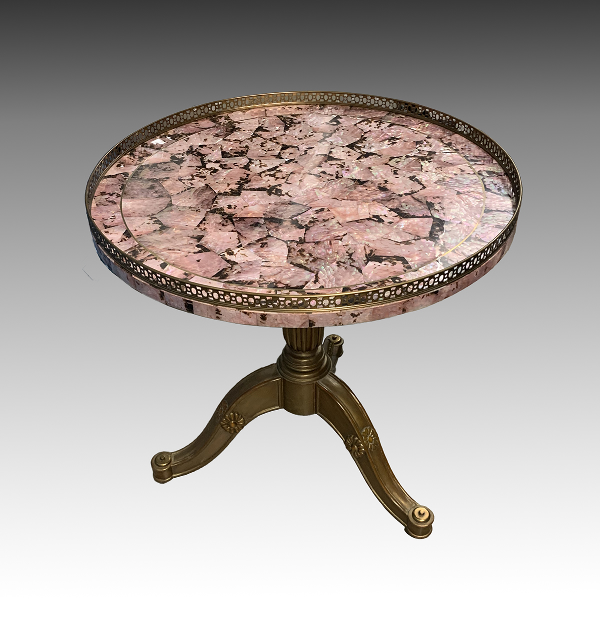 MOTHER OF PEARL GALLERY TOP TABLE  36e913