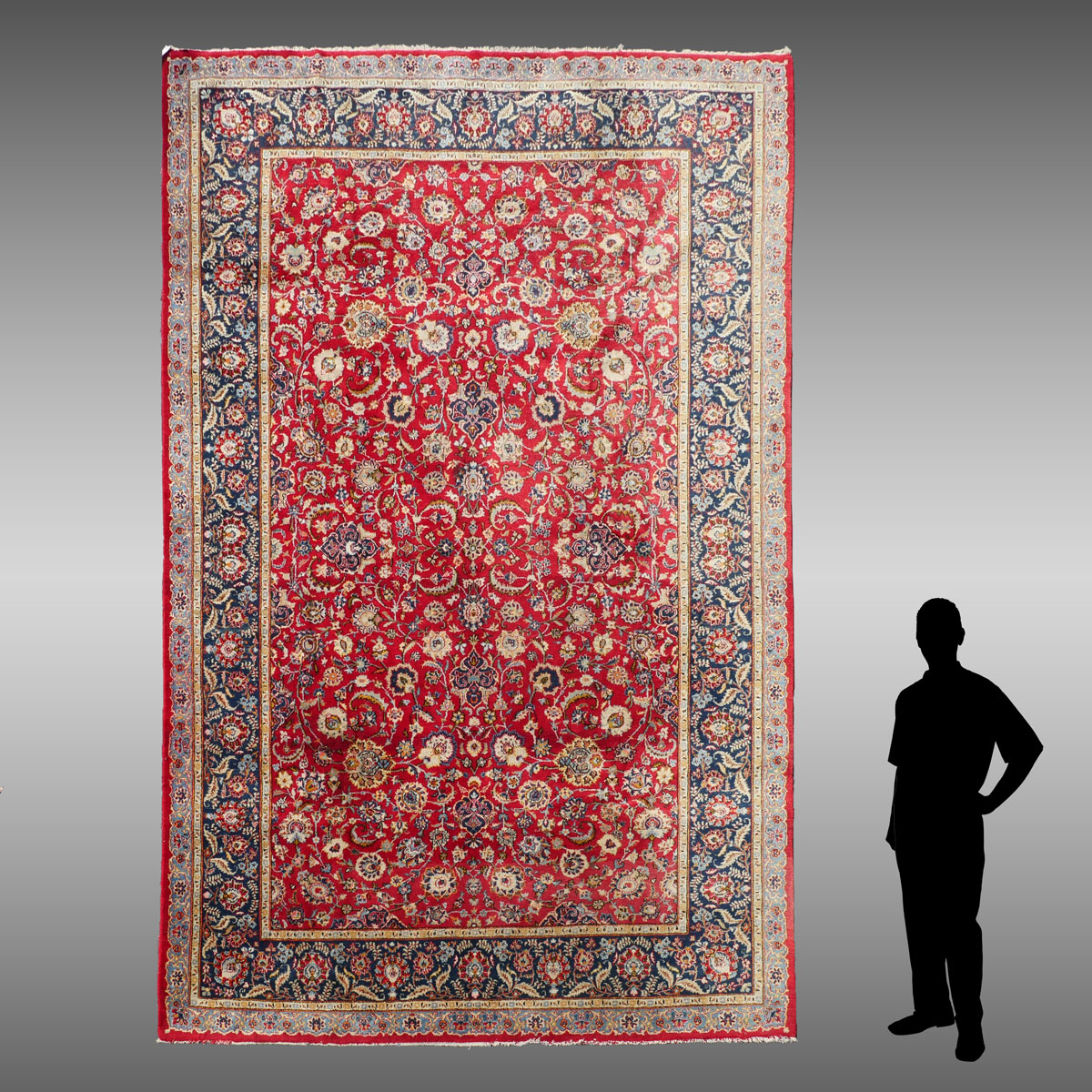 PERSIAN HAND KNOTTED WOOL RUG,