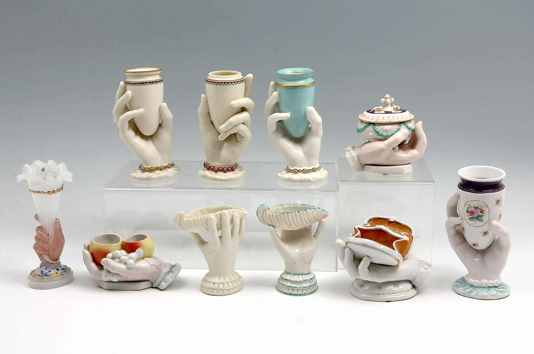 10 PIECE HAND VASE COLLECTION WITH 36eb05
