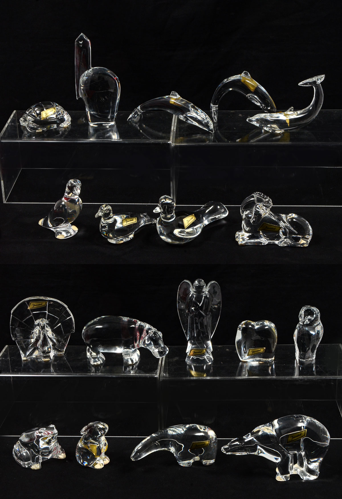 18 BACCARAT CRYSTAL FIGURINES  36eb0b