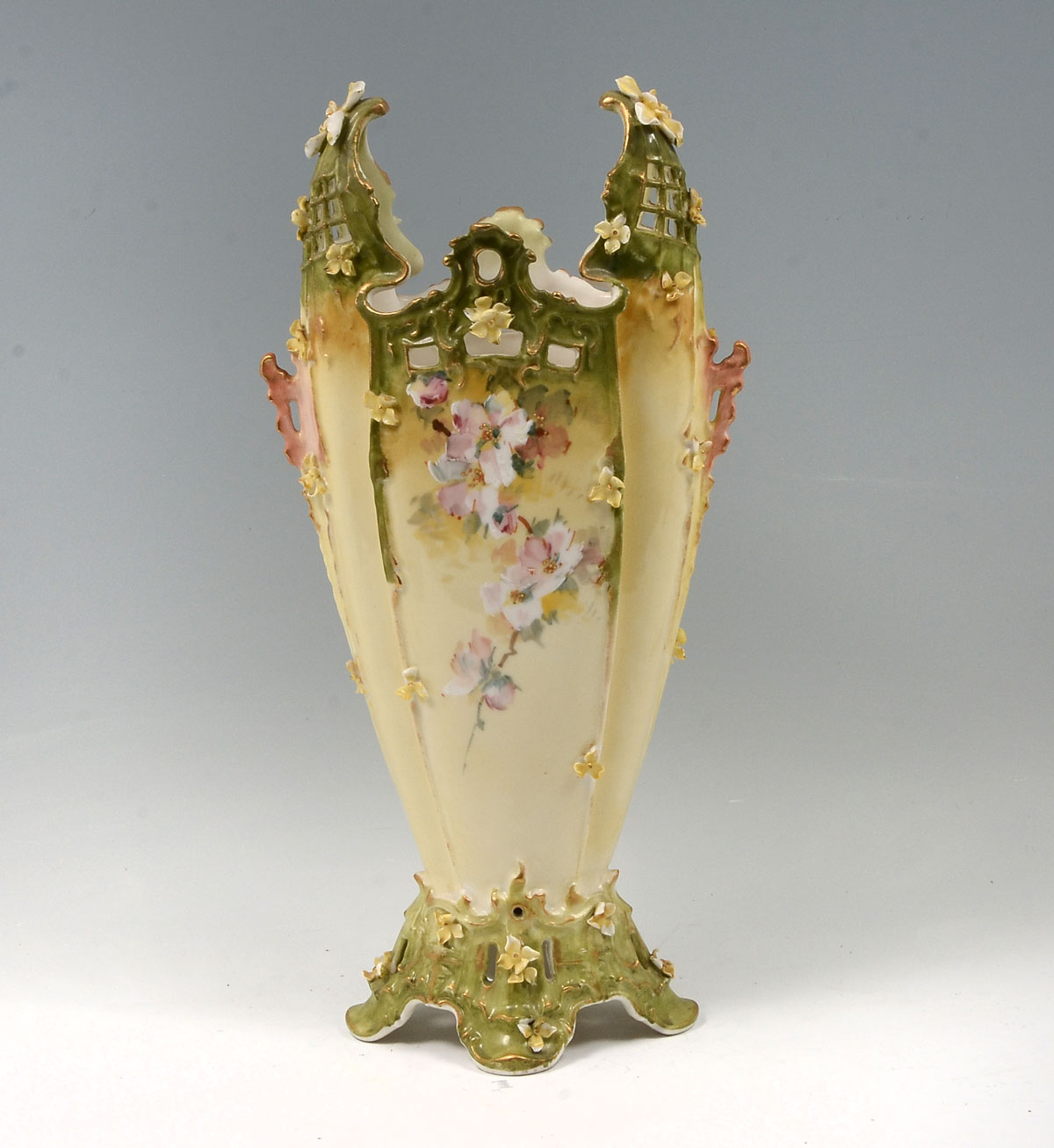 CARL KNOLL ART NOUVEAU BOHEMIAN VASE: