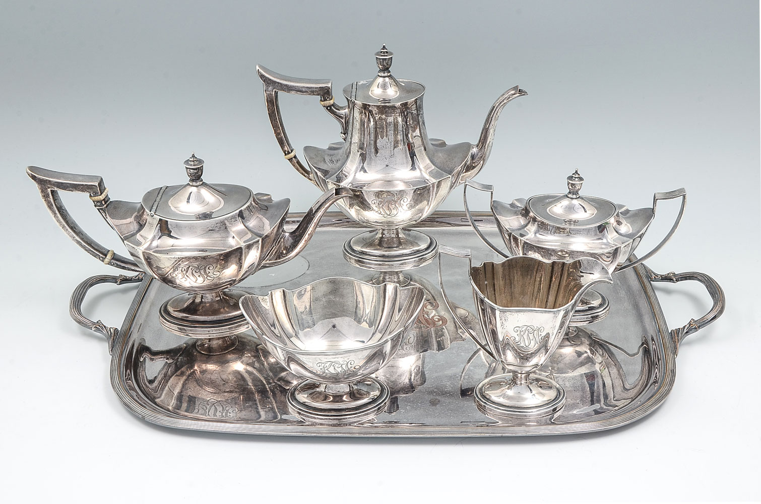 5 PC GORHAM STERLING SILVER TEA 36ebb8