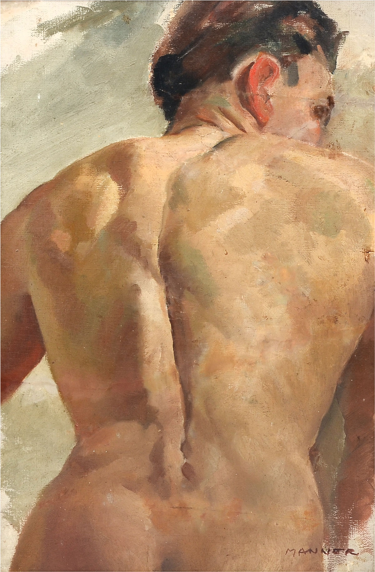 STUDY OF NUDE MALE BACK PAINTING 36ec02