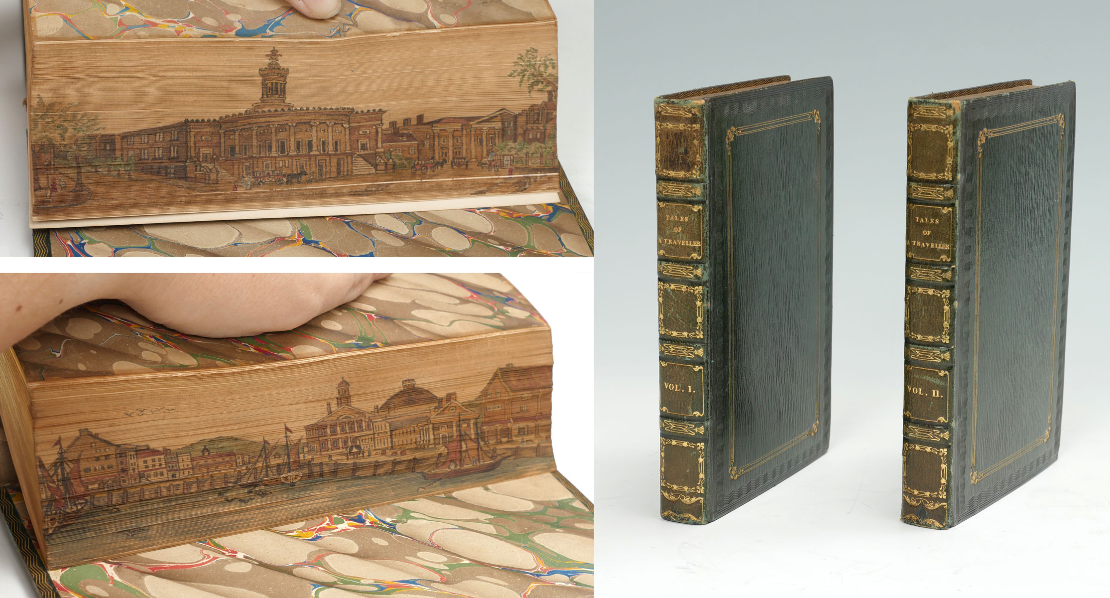 19TH CENTURY 2-VOLUME FORE-EDGE