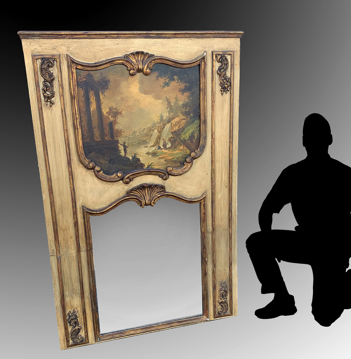 FRENCH TRUMEAU MIRROR: French Trumeau