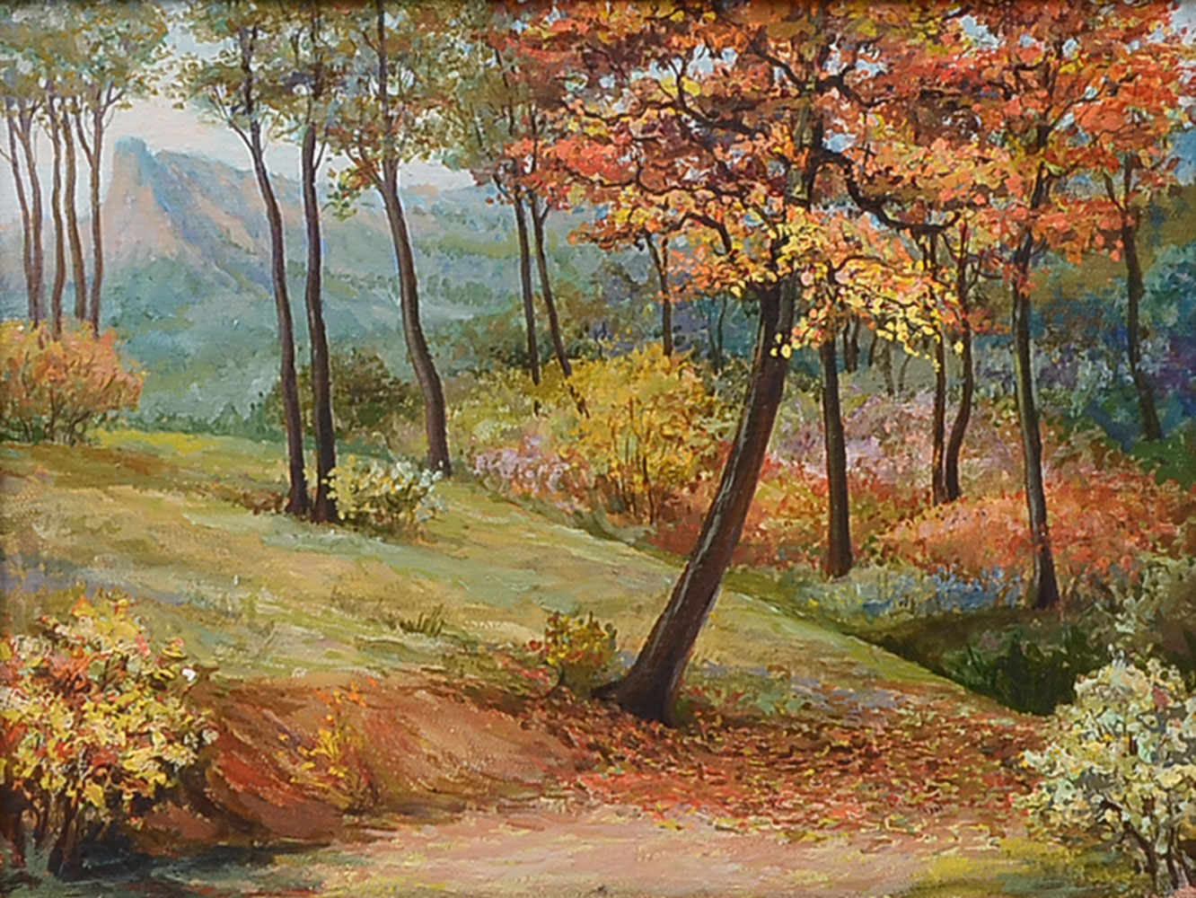 RUSSIAN LANDSCAPE PAINTING OIL/CANVAS: