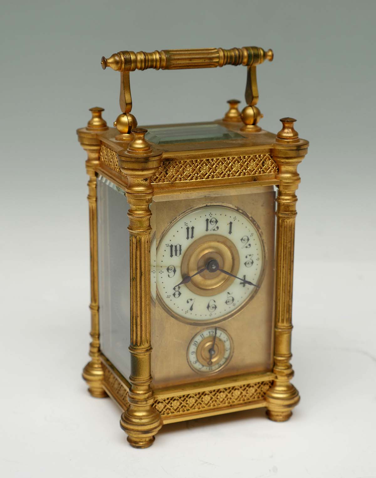 FRENCH GILT CARRIAGE CLOCK French 36ed2c