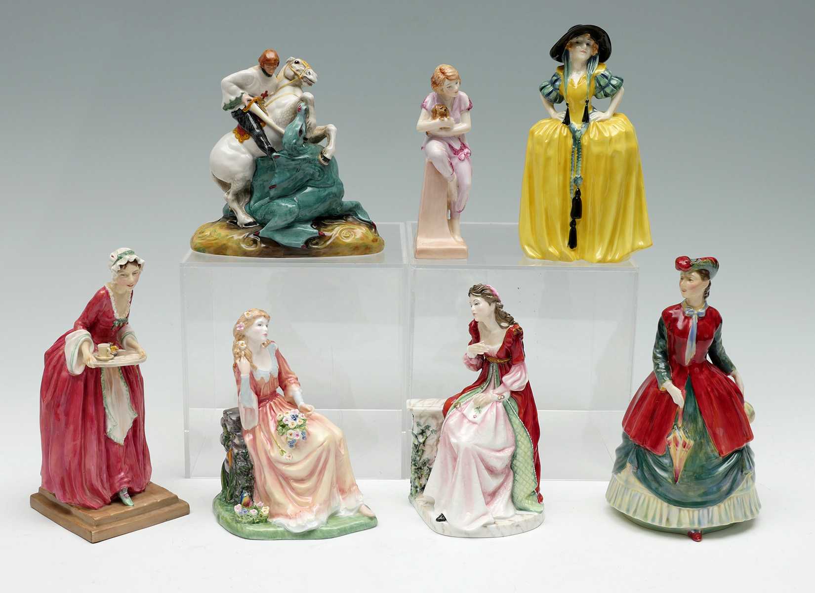 7 PC ASSORTED ROYAL DOULTON FIGURES  36ed3a