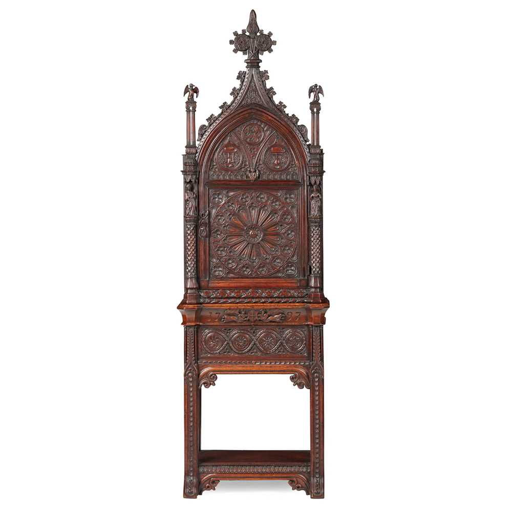 GOTHIC STYLE OAK TABERNACLE AND