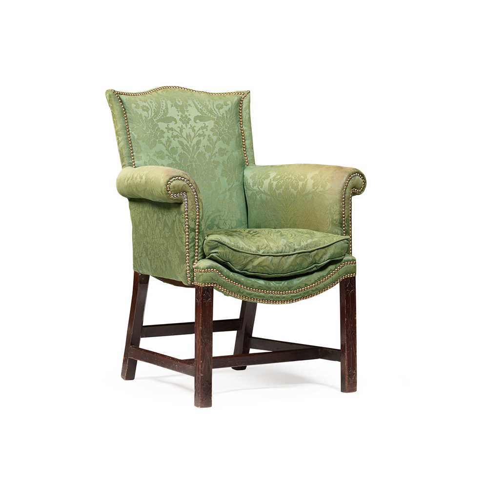 GEORGE III MAHOGANY LIBRARY ARMCHAIR
18TH