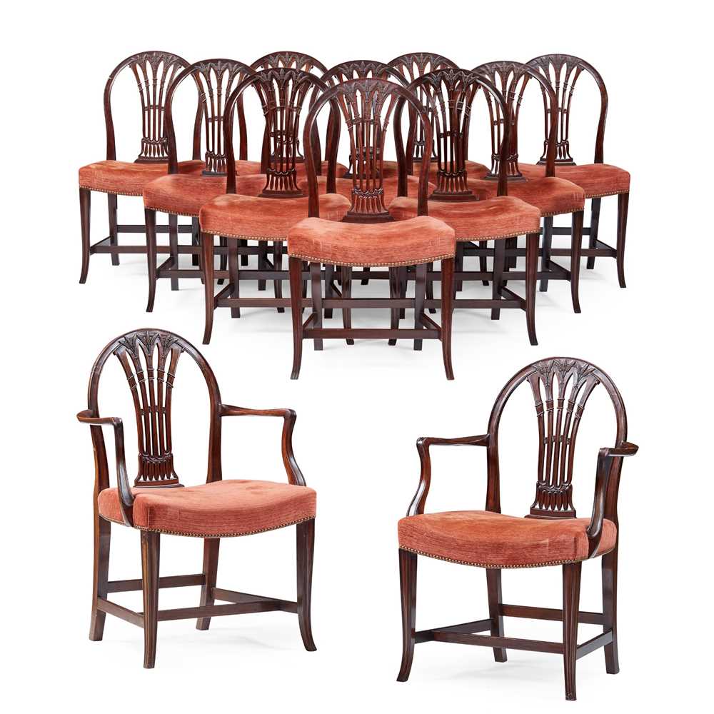 SET OF TWELVE GEORGIAN STYLE MAHOGANY