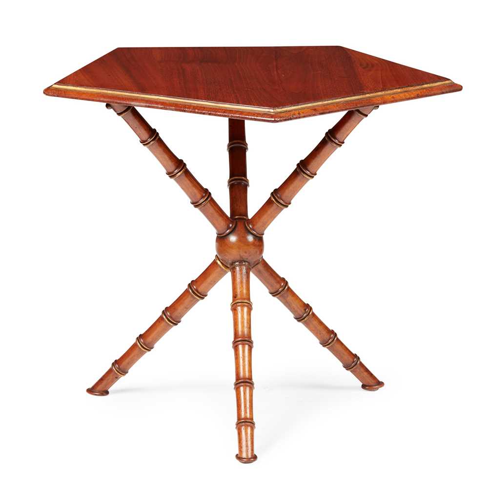 WALNUT AND PARCEL GILT GYPSY TABLE  36ee3f