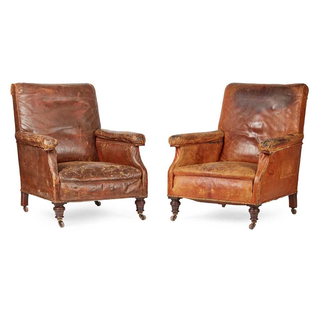PAIR OF LATE VICTORIAN LEATHER 36ee3b