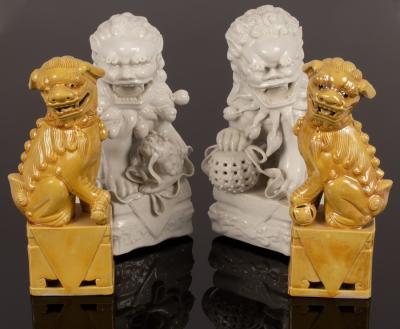 Two pairs of Chinese foo dogs  36c779