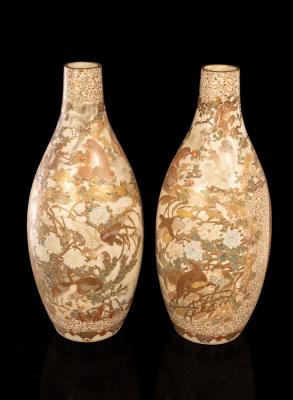 A pair of Japanese porcelain satsuma