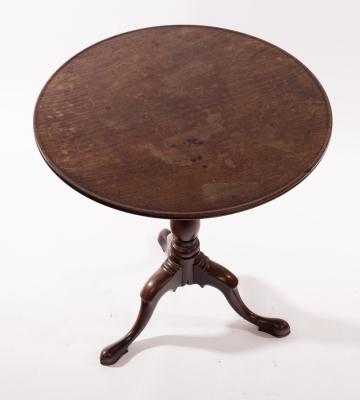 A circular tripod table, 64cm diameter