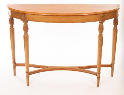 A carved beechwood console table on