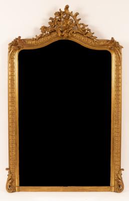 A gilt framed overmantel mirror  36c848
