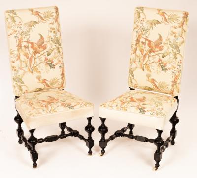 A pair of Victorian ebonised chairs 36c843