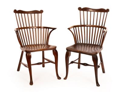 A pair of Thames Valley elbow chairs  36c850