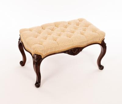 A Victorian walnut framed stool  36c856