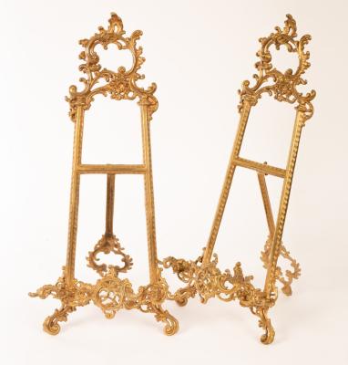 A pair of Rococo style gold painted  36c8b3